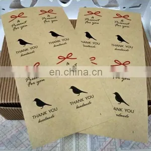 Bird And Bow Gift Box/Bag Label Baking Bag Sealing Sticker Baby Shower Gift Decoration Craft Packing DIY Material thumbnail-1