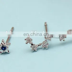 Asymmetric Stud Earrings Darling Small Dipper Star for Your Lobes thumbnail-2