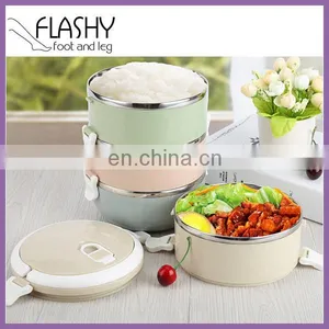 Best Sell 3 Layer Round Shape Stainless Steel Lunch Box thumbnail-1