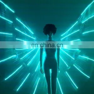 Led Dance Costume RGB Colorful Led Belly Dance Wings thumbnail-3