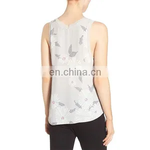 Floral Print V-Neck Tank Top Casual Women Clothing Ladies Tops For Women 2016 thumbnail-5