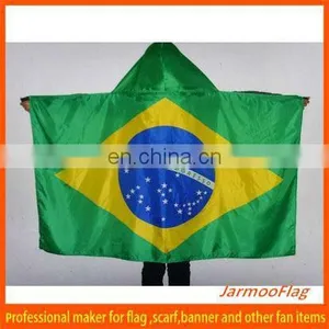World Cup Polyester Brazil Flag Cape thumbnail-1