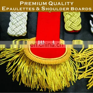Uniform Epaulets, Fringed Military Epaulet, Shoulder Boards, Rank Insignia, Shoulder Pads, Imperial Epaulettes thumbnail-1