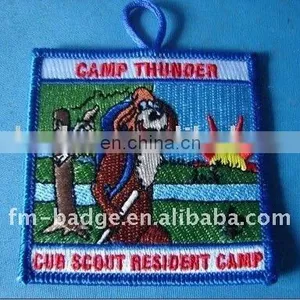 2015 Wholesale Cheap Custom Embroidery Patch for Clothing,rectangle Shape Camp Animal Embroidered Badge/emblem China Manufacture thumbnail-1