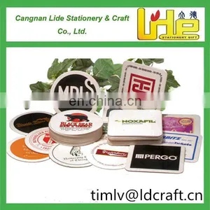 Customzied Mat Lamination Two Sides Printed Absorbent Paper Drink Coasters thumbnail-1