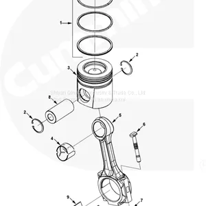 Cummins QSK45 QSK60 ENGINE PISTON KIT 4309253 3645958 4352597 thumbnail-1