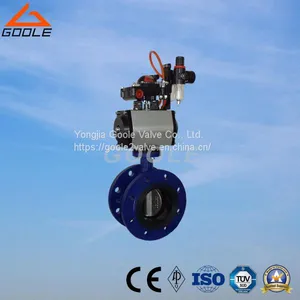Flanged Type Soft Seal Pneumatic On/off Butterfly Valve (D641X) thumbnail-1