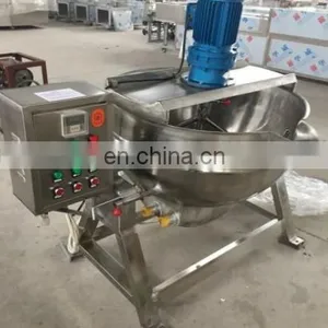 Pressure Sugar Jacketed Cooking Kettle With Agitator Sugar Boiling Pot of Tilting Steam Cooking Kettle thumbnail-6