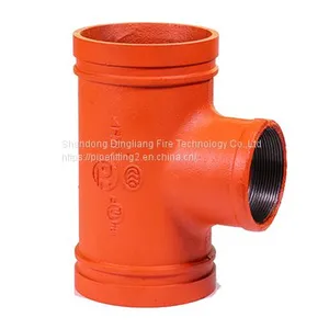 Ductile Iron Pipe Fittings Threaded Reducing Tee thumbnail-1