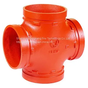 Ductile Iron Pipe Fittings Grooved Equal Cross thumbnail-1