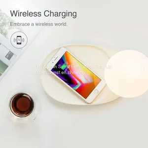 Qi Wireless Fast Charger With LED Desk Lamp thumbnail-2
