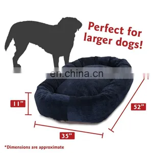 Luxury Pet Bed Warming Cat House Soft Round Dog Bed With Non-slip Waterproof Bottom thumbnail-5