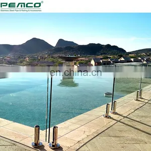 Inox Swimming Pool Round Glass Spigot Railing Tempered 304 316 Adjustble Spigots For Glass thumbnail-4