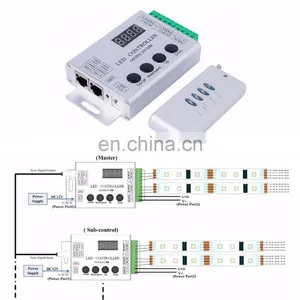 DC5-24V HC008 Magic Dream Color RF LED Controller for WS2811 WS2812B LED Strip Light thumbnail-6