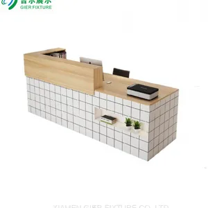 Miniso Wooden Cashier Desk Checkout Counter for Sale Reception Desk Checkout Counters for Retail Stores Cashier Counter thumbnail-2