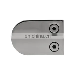 Handrail Post Balustrade Pillar Stair Railing Stainless Steel D Shape Glass Clamp Fittings thumbnail-3