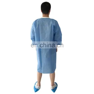 Blue Lab Coats Disposable Adult Jackets With Knit Collar & Cuff thumbnail-3