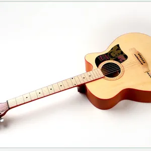 40 Inch Acoustic Guitar for Sale Wholesale Price Caravan Music HS-4015 With Top Pattern Design OEM Factory Guitar thumbnail-3