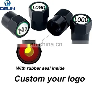 Car Brass Copper Tire Wheel Valve Stems Air Dust Cover Cap Customized Your Car Logo thumbnail-2