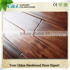 Handscraped UV Lacquered Rustic Acacia Hardwood Flooring thumbnail-1