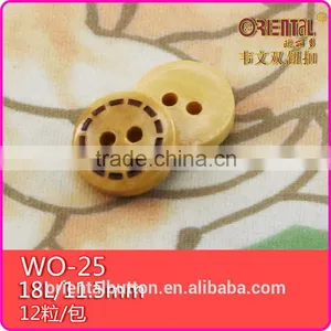 18L Sewing Holes Raw Wooden Shirts Button thumbnail-2