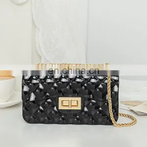 Womens Jelly Purse Rhinestone, Cross Body Womens Jell Pvc Jelly Purse Jelly Clutch Purse/ thumbnail-2
