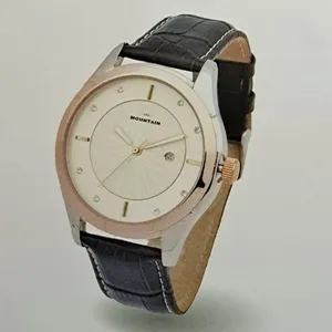 Stainless Steel Fashion Man Watches Genuine Leather Quartz Gift Watch thumbnail-5