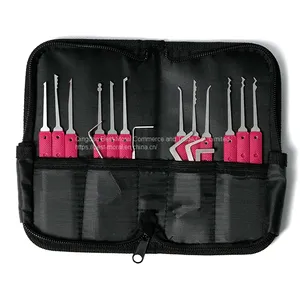 Factory Direct Sale 17pcs SUS304 Material Locksmith Lock Pick Tools Lockpicking Set With 2 Padlock thumbnail-1