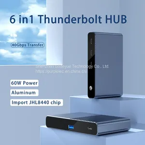 Thunderbolt 4 USB C Dock Station With 8K Display and 60W Charging thumbnail-1
