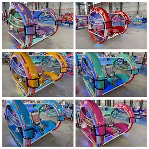 Battery Amusement Theme Park Rides 9s 360 Degree Rotation Rotating Electric Happy Swing Rolling Car For Adult Kids thumbnail-5