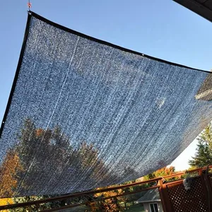 Silver Color Light Diffusing Aluminum Net Shade Cloth Sun Shade Netting Shade Mesh for Summer Outdoor Use thumbnail-5