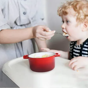 1qt Mini 10cm Enamel Cast Iron French Oven Dutch Oven Casserole Pot Cocotte 1L thumbnail-4