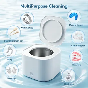 Ultrasonic Jewelry Cleaner, 48KHz Ultrasonic Cleaner Machine for Jewelry, Rings, Watch Strap, 304 Stainless Steel Tank thumbnail-2