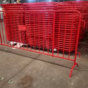 Heavy-duty Galvanized Steel Interlocking Crowd Control Barrier With Bridge-shaped Footings thumbnail-1