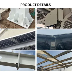 Double Row Solar Carport; Double Parking Solar Carport; Large Solar Carport thumbnail-4