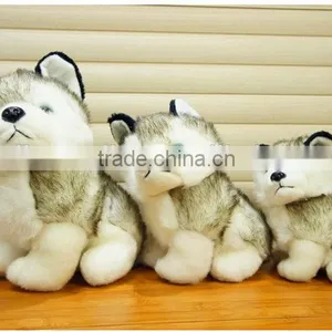 Lifelike Stuffed Plush Toy Dog Husky thumbnail-1