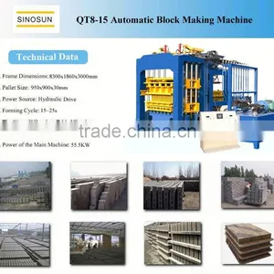 Small Block Cement Brick Making Machine (1200~1440pcs/h) thumbnail-1