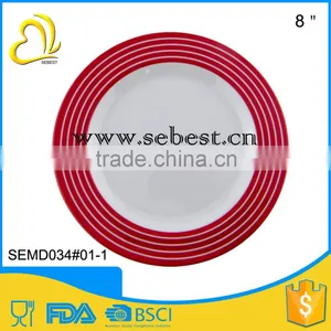 SEBEST China Wholesale Melamine Tableware 8 Inch Print Plate Plastic thumbnail-1