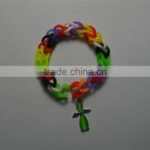 Beautiful Lady Silicone Rainbow Braid Wrist With Many Colors thumbnail-3