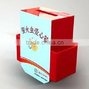 Acrylic Donation Box / Red Election Box / Boxes for Charity thumbnail-1