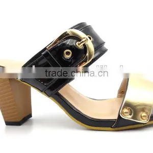 New Fashion Middle Heel Slipper Lady Party Sandals Slipper thumbnail-1