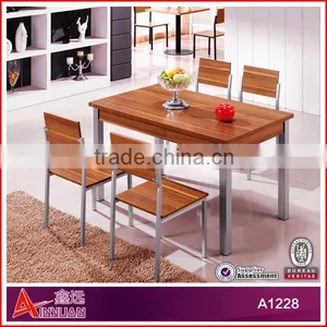 A1243 Big Promotion!!! 2015 Hot Sale Wooden Dining Table 4 Seaters Set thumbnail-5