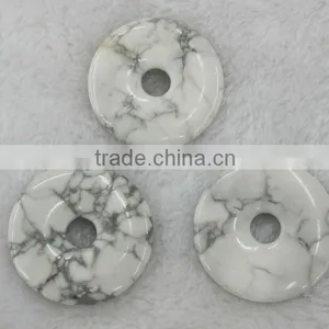 Wholesale 15-50mm White Turquoise Donut Gemstone thumbnail-1