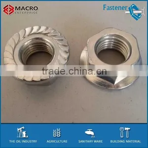BS Carbon Steel High Tensile Grade Hexagonal Flange Locking Nut thumbnail-1