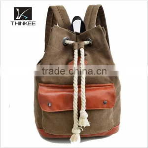 Girls Canvas Drawstring Backpack China Factory Drawstring Backpack Bags thumbnail-1