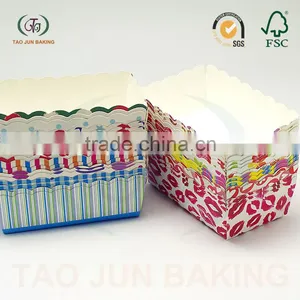 14*5*4cm Rectangle Shaped Disposable Cake Container Baking Cups thumbnail-1