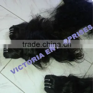 Single Drawn Machine Weft Hair thumbnail-1
