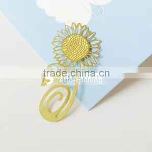 Photo Etching Flower Brass Bookmark From China Supplier thumbnail-1