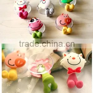 5pcs/lot Ultra Cute Cartoon Sucker Toothbrush Holder / Suction Hooks 19001 thumbnail-4