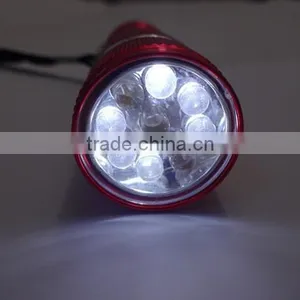 9 Led Flashlight Torch Aluminum Flashlight, Color Changing Led Torch Emergency Flashlight, Multi Color Led Flashlight Tri Color thumbnail-3
